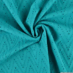Tissu broderie anglaise Leissa - Emeraude