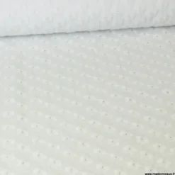 Tissu broderies anglaise Garance coton Blanc motifs fleurs
