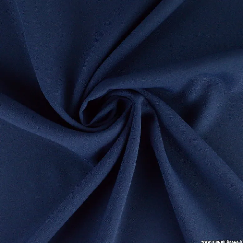 Tissu Burlington bleu marine au mètre