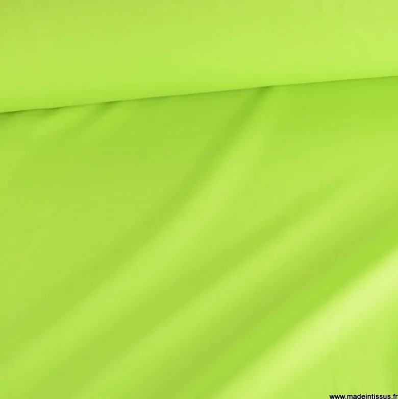 Tissu Burlington vert anis au mètre