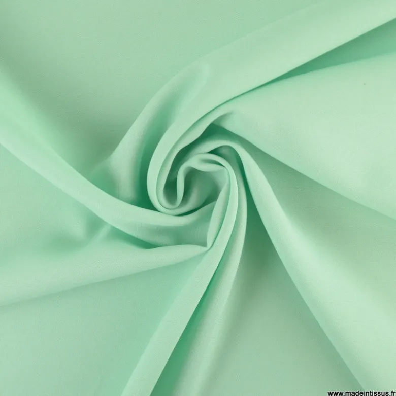 Tissu Burlington vert menthe au mètre
