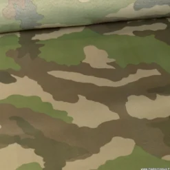 Tissu camouflage armée de terre - sergé polyester (fin de série).
