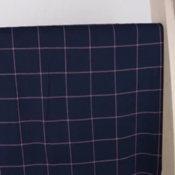 Tissu à carreaux Bleu marine et Rose