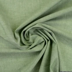 Tissu chambray coloris Sapin - OEKO TEX