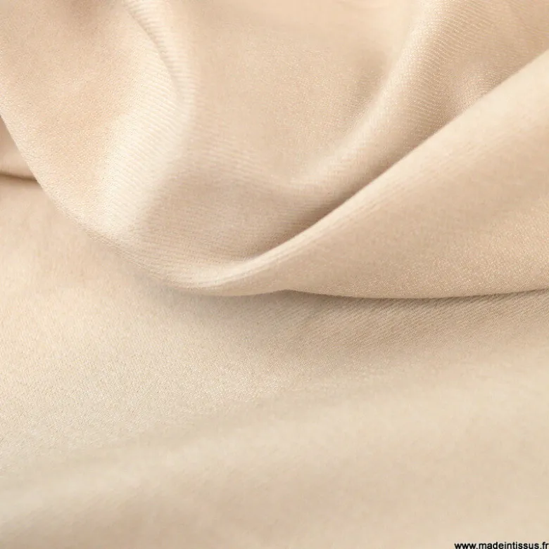 Tissu chino sergé Stretch Beige