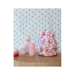 Tissu Cobalt en coton motif fleurs rouges fond blanc - OEKO TEX