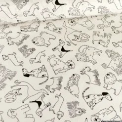 Tissu à colorier Barley motifs chiens - OEKO TEX