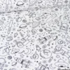 Tissu à colorier Cosmicolo motifs fusée, planète et cosmonaute - Oeko tex