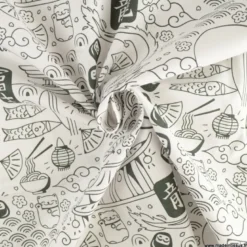 Tissu à colorier Domosan motifs japonais - OEKO TEX