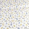 Tissu coton Baobab motif animaux de la savane et Baobabs fond blanc
