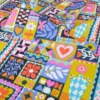Tissu coton Bimba graphique fond noir - OEKO TEX