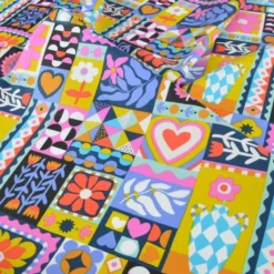 Tissu coton Bimba graphique fond noir - OEKO TEX