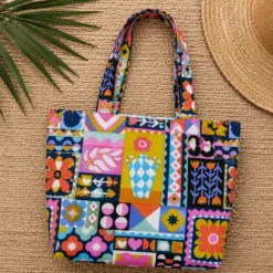 Tissu coton Bimba graphique fond noir - OEKO TEX