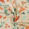 Tissu coton Cassiopée - Motif animaux et licornes fond Crème