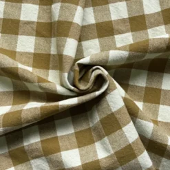 Tissu coton Celestin à grands carreaux Vichy Peanut