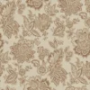 Tissu coton Ceylan Aspect Lin motif fleurs Peanut