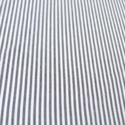 Tissu coton chambray à rayures chocolat - OEKO TEX