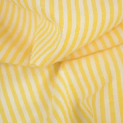 Tissu coton chambray à rayures - Jaune - OEKO TEX