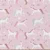Tissu coton Colicorne motif licornes fond rose - OEKO TEX