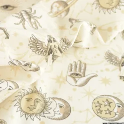 Tissu coton Cosmic motifs astrologie - OEKO TEX