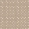 Tissu coton déperlant motifs Pois blanc fond Sable -Oeko tex