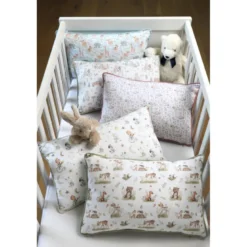 Tissu coton Dumbo motif éléphants, zèbres et girafes - OEKO TEX