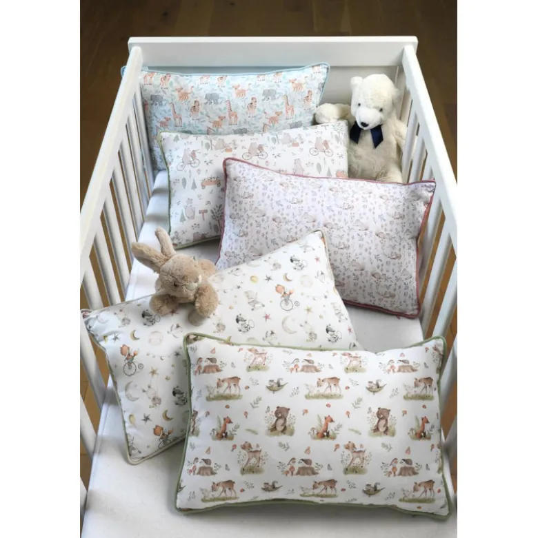 Tissu coton Dumbo motif éléphants, zèbres et girafes - OEKO TEX