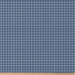 Tissu coton Enduit Jules à carreaux coloris bleu et blanc