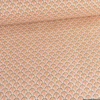Tissu coton Enduit Kolius motif écailles Sorbet et blanc