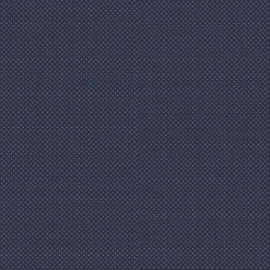 Tissu coton Enduit motifs Pois blanc fond marine -Oeko tex