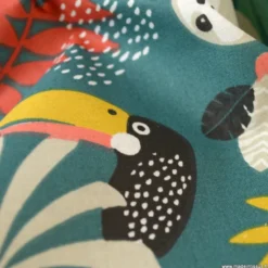 Tissu coton Enduit Papaya fond cactus -Oeko tex