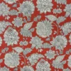 Tissu coton enduit Sharma fleurs Indiennes - Rouge