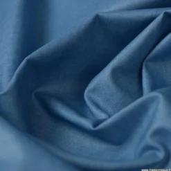 Tissu coton Enduit uni bleu Denim -Oeko tex