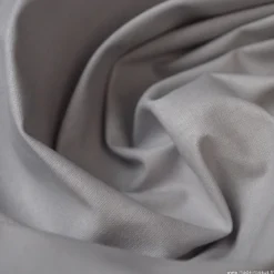 Tissu coton Enduit uni Gris -Oeko tex