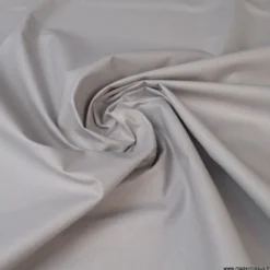 Tissu coton Enduit uni Gris -Oeko tex