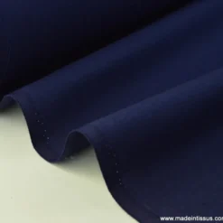 Tissu coton Enduit uni Marine -Oeko tex