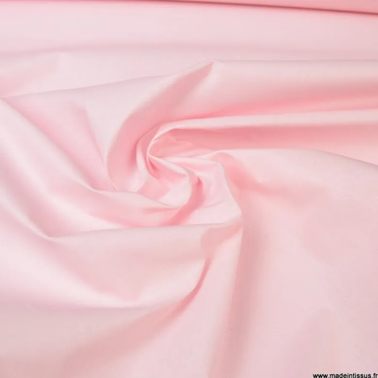 Tissu coton Enduit uni Rose Blush -Oeko tex
