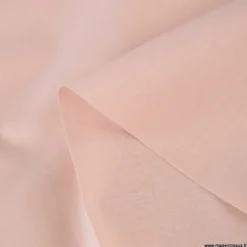 Tissu coton Enduit uni Rose skin - Oeko tex