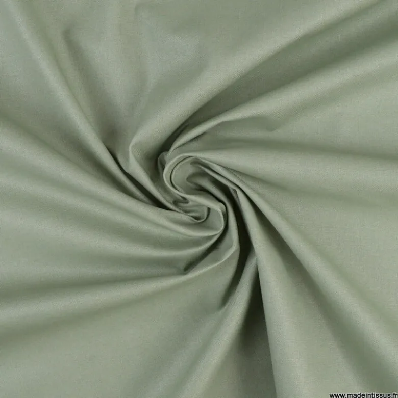 Tissu coton Enduit uni tilleul -Oeko tex
