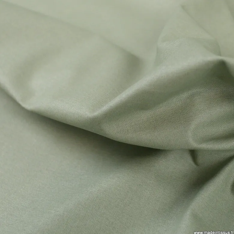 Tissu coton Enduit uni tilleul -Oeko tex