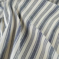 Tissu coton Eugene tissé teint à rayures Indigo