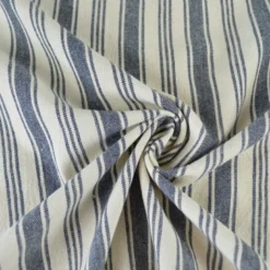 Tissu coton Eugene tissé teint à rayures Indigo