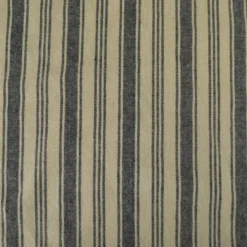 Tissu coton Eugene tissé teint à rayures Noir et lin