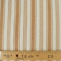 Tissu coton Eugene tissé teint à rayures Peanut
