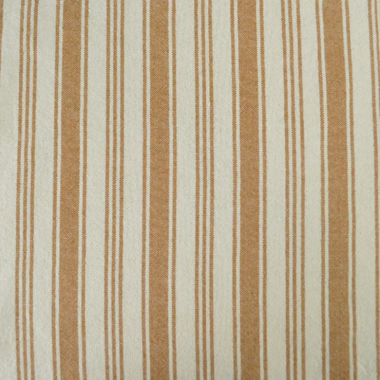 Tissu coton Eugene tissé teint à rayures Peanut