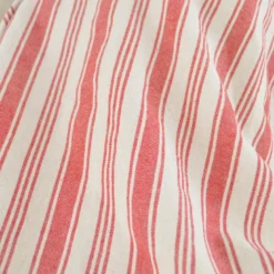Tissu coton Eugene tissé teint à rayures rouges