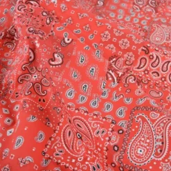 Tissu coton Farwest motif Bandana Rouge - OEKO TEX