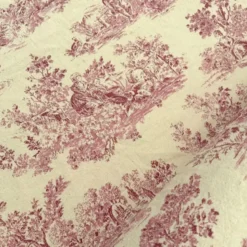 Tissu coton Gabrielle toile de Jouy - Aspect Lin