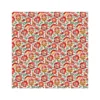 Tissu coton Gange Enduit motif fleurs Rouges