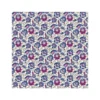 Tissu coton Gange Enduit motif fleurs bleues et parme